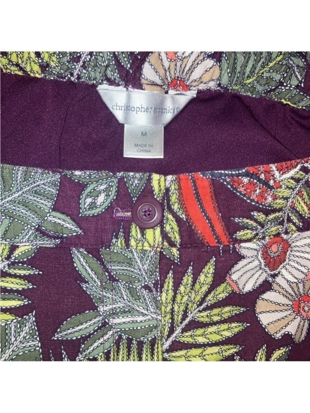 Christoper & Banks Floral Printed Utility Pull-on Skort size Med - Picture 10 of 11